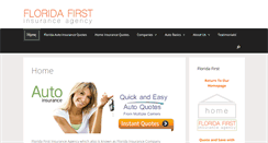 Desktop Screenshot of floridafirstinsuranceagency.com